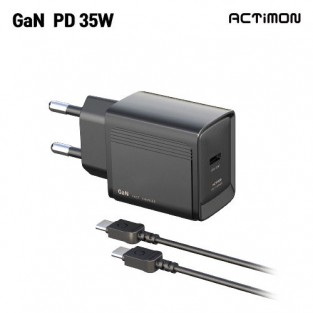 엑티몬 GaN 지원 PD 35W 초고속 충전기 (CTOC 1.2M 케이블 포함)