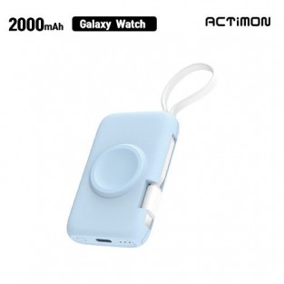 엑티몬 갤럭시 워치 충전+C타입 일체형 미니 보조배터리 2000mAh